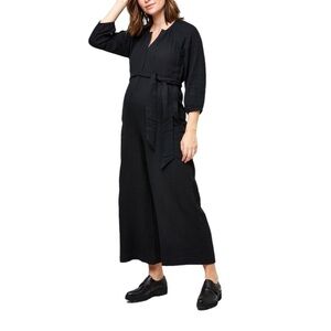 Nom Maternity and Postpartum Black Jumpsuit